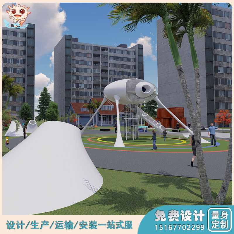 兒童社區(qū)游樂設(shè)施_太空港游樂場