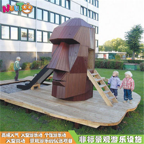 人頭室外木制滑梯廠家_樂(lè)圖非標(biāo)游樂(lè)