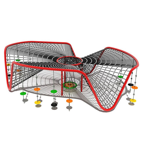 大型繩網(wǎng)攀爬組合兒童游樂(lè)設(shè)備